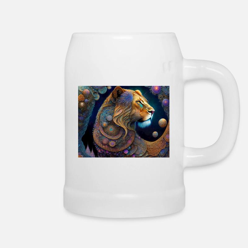 Lion - Beer Mug - white