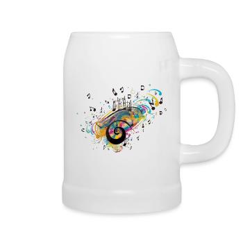 Musik-Wahnsinn - Bierkrug - Weiß - Rechts