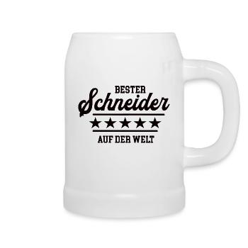 Bester Schneider Schneiderei Handwerk Meister - Bierkrug - Weiß - Rechts