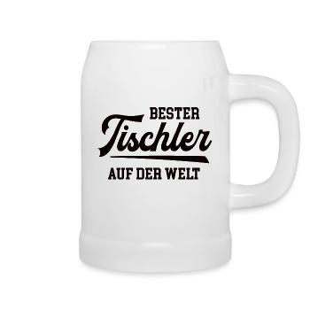 Bester Tischler der Welt weltbester Schreiner Chef - Bierkrug - Weiß - Rechts