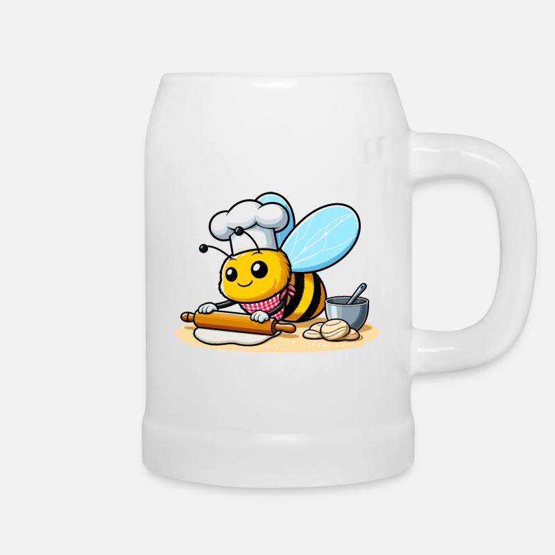 Abeille de cuisson - Chope en céramique - blanc