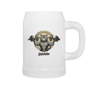 Pun ambiguous german expression - Muskelkater - Beer Mug - white - Right