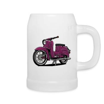 Swallow (purple) // Illustration - Beer Mug - white - Right