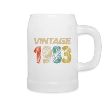 Vintage 1983 Retro - Bestseller - Bierkrug - Weiß - Rechts