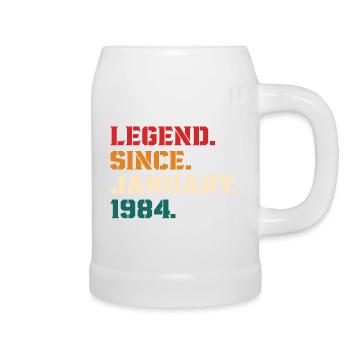 Legende seit Januar 1984 - Bierkrug - Weiß - Rechts