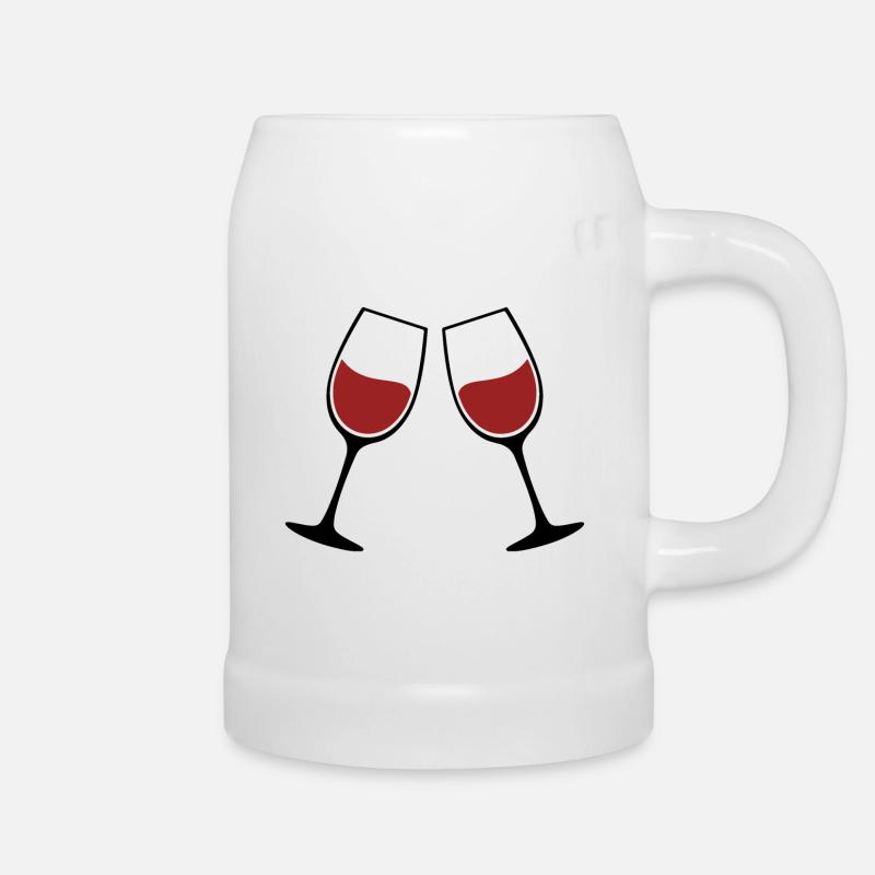 Weingläser Silhouette - Bierkrug - Weiß