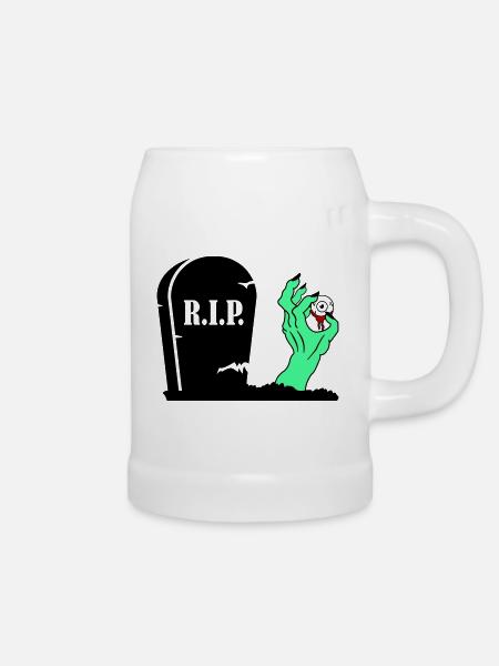 Monster Zombie Hand - Bierkrug - Weiß