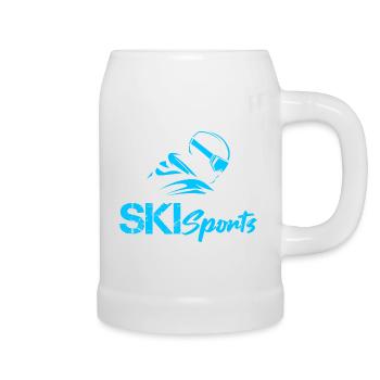 Ski sports - Beer Mug - white - Right