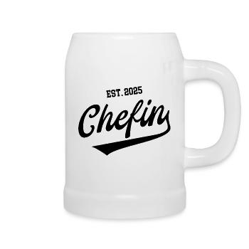 Chefin 2025 Selbstständigkeit Unternehmerin Firma - Bierkrug - Weiß - Rechts