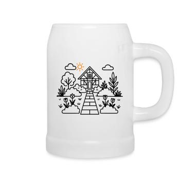 Allotment Garden Nature - Beer Mug - white - Right