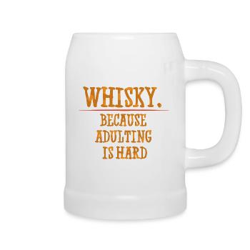 Whiskey Saying Whiskey Drinker Whiskey Lovers - Beer Mug - white - Right
