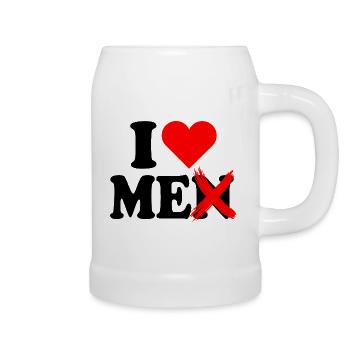 I Love Me Men Ich Liebe Mich Selbstliebe Frauen - Bierkrug - Weiß - Rechts