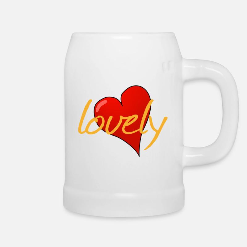 LOVELY - Bierkrug - Weiß