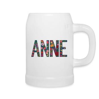 Anne Blumen Design - Bierkrug - Weiß - Rechts