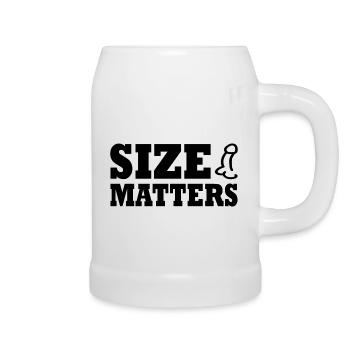 Size matters penis - Bierkrug - Weiß - Rechts