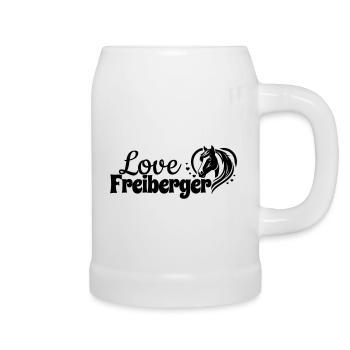 Freiberger Love Heart Tête de cheval - Chope en céramique - blanc - Droite