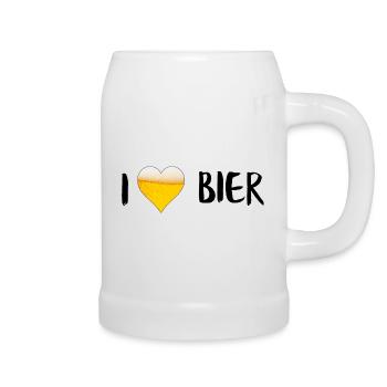 Bierliebe - Bierkrug - Weiß - Rechts