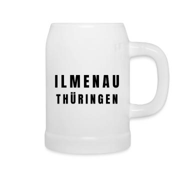 Ilmenau, Thuringe - Chope en céramique - blanc - Droite