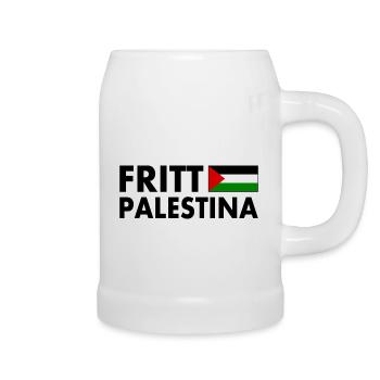 Fritt palestina - Beer Mug - white - Right