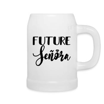 Future Señora Engagement Bridal Shower Wedding - Beer Mug - white - Right