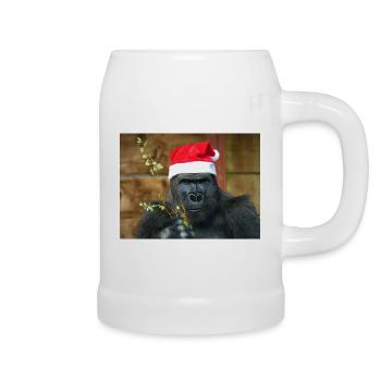 Gorilla Shenanigans Xmas Style - Beer Mug - white - Right