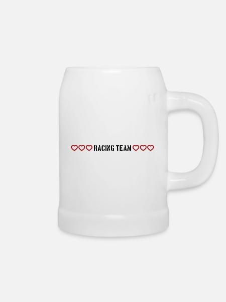Racing Team herzchen - Bierkrug - Weiß