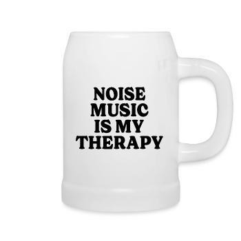 Fächermusik Geräuschtherapie Musik Lärm - Bierkrug - Weiß - Rechts