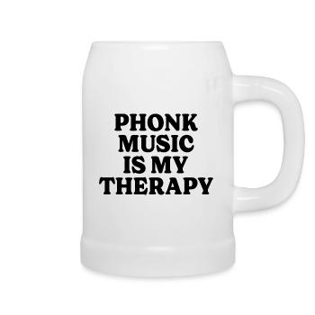 Beatmaker Musiktherapie Phonk - Bierkrug - Weiß - Rechts