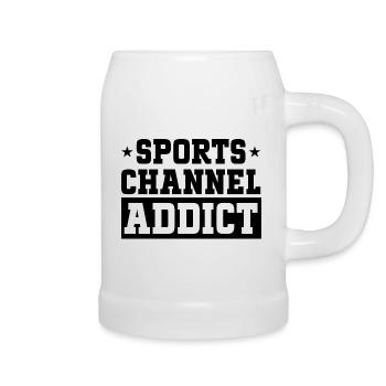 Fansport liebt es, Sport zu sehen - Bierkrug - Weiß - Rechts