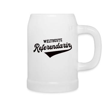 Weltbeste Referendarin Beste Lehrerin Ausbildung - Bierkrug - Weiß - Rechts