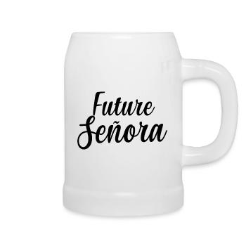 Future Señora Engagement Bridal Shower Wedding - Beer Mug - white - Right