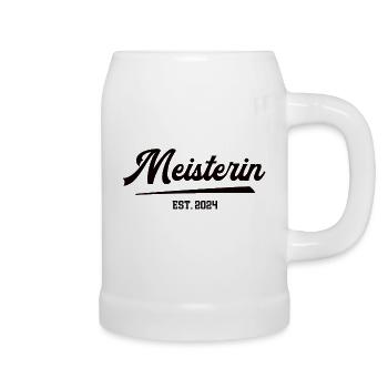 Meisterin Abschluss 2024 Meister Meisterprüfung - Bierkrug - Weiß - Rechts