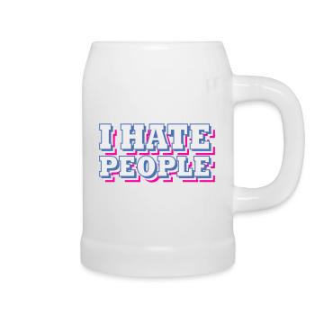 Je déteste les gens | Couleurs changeantes - Chope en céramique - blanc - Droite