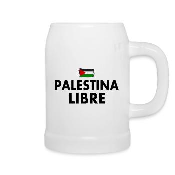 palestina libre - Beer Mug - white - Right