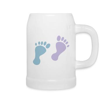 baby feet - Chope en céramique - blanc - Droite