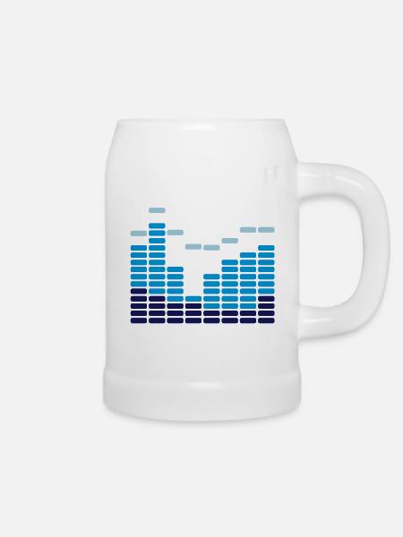 Equalizer blue - Bierkrug - Weiß