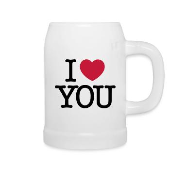 I Love You - Beer Mug - white - Right
