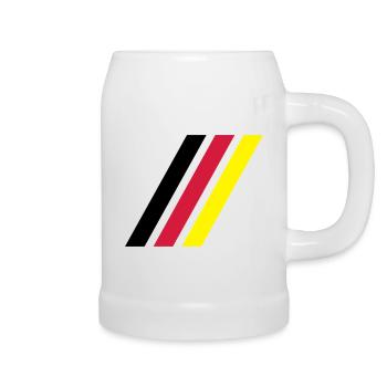german stripe flag - Beer Mug - white - Right