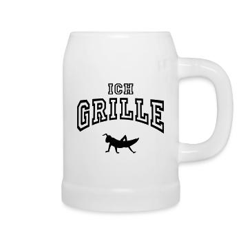 Ich Grille - Bierkrug - Weiß - Rechts