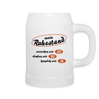ruhestand - Bierkrug - Weiß - Rechts