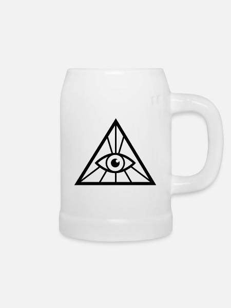 Auge - Bierkrug - Weiß