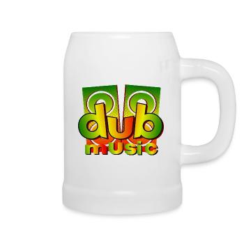 Dub music - Chope en céramique - blanc - Droite