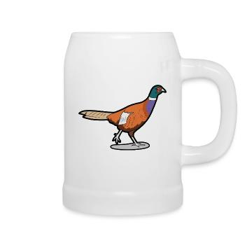 Pheasant Motif Hunting Hunter Gift Baby Child - Beer Mug - white - Right