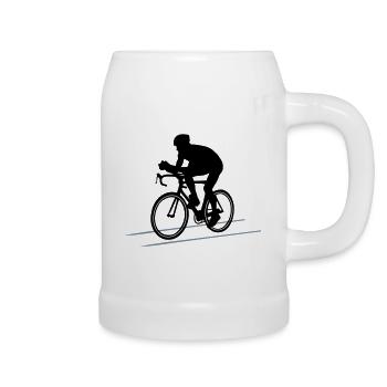 Road cyclists, Road bike, Cycling - Beer Mug - white - Right
