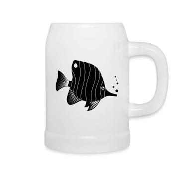 Fish Aquarium Marine Animal Climate Environmental Protection - Beer Mug - white - Right