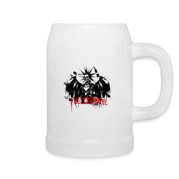 Evil Punk Fallen Angel Grafik Fallen Angel Inschrift - Bierkrug - Weiß - Rechts