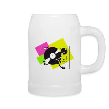 colorful turntables3 - Beer Mug - white - Right