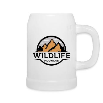Wildlife Mountain - Bierkrug - Weiß - Rechts