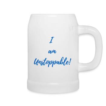 I am Unstoppable - Beer Mug - white - Right