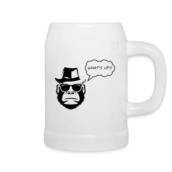 gorilla whats up - Bierkrug - Weiß - Rechts
